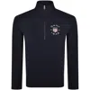 GANT GANT SHIELD LOGO HALF ZIP SWEATSHIRT NAVY