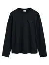 Gant Shield Long-sleeve T-shirt In Black