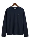Gant Shield Long-sleeve T-shirt In Blue