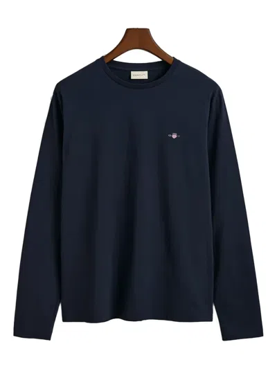 Gant Shield Long-sleeve T-shirt In Blue
