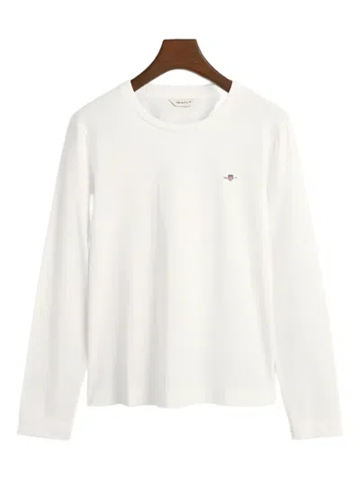 Gant Shield Long-sleeve T-shirt In White
