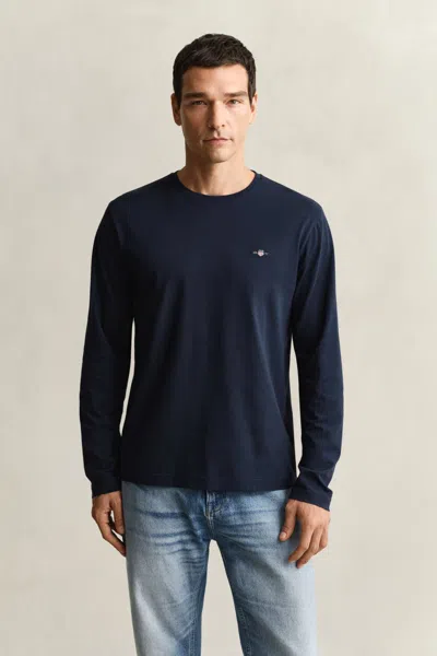 Gant Shield Long Sleeve T-shirt In Blue