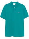 Gant Shield-motif Short-sleeve Polo Shirt In Blau