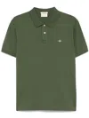 Gant Shield-motif Short-sleeve Polo Shirt In Grün
