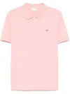 Gant Shield-motif Short-sleeve Polo Shirt In Rosa