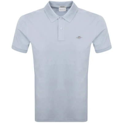 Gant Shield Pique Polo T Shirt Blue