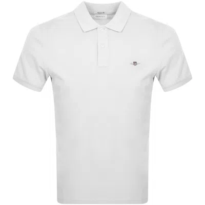 Gant Shield Pique Polo T Shirt White
