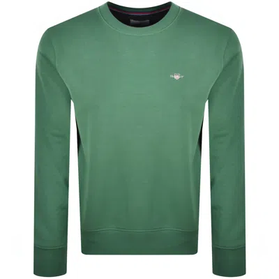 Gant Shield Regular Crew Neck Sweatshirt Green