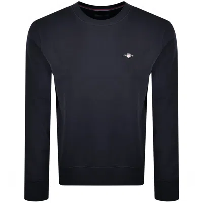 Gant Shield Regular Crew Neck Sweatshirt Navy
