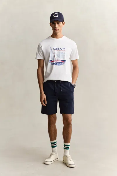 Gant Shield Sweat Shorts In Blue