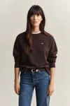 Gant Shield Sweatshirt In Brown