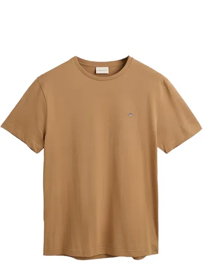 Gant Shield T-shirt In Neutrals