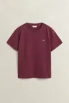 Gant Shield T-shirt In Darkened Wine
