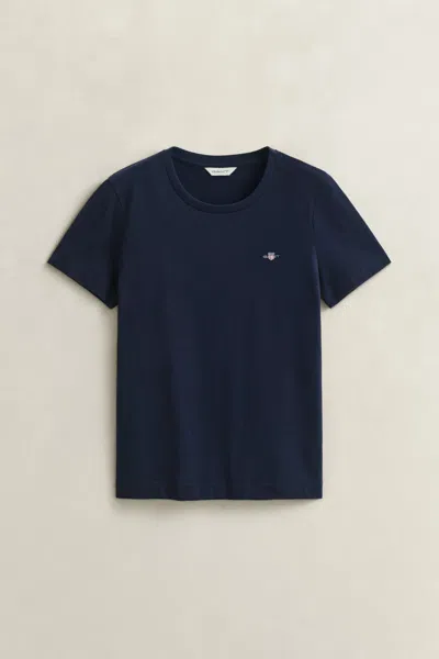 Gant Shield T-shirt In Evening Blue