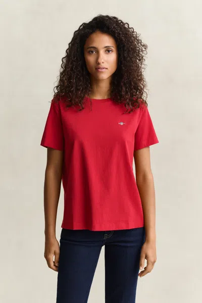 Gant Shield T-shirt In Red