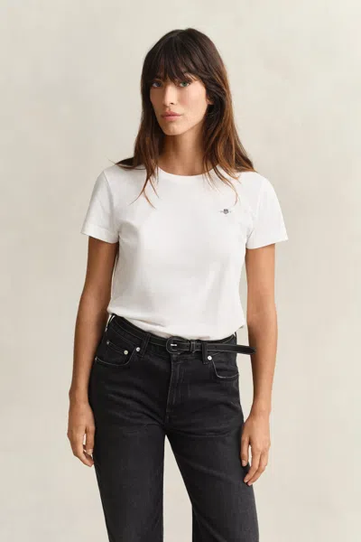 Gant Shield T-shirt In White