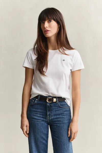 Gant Shield T-shirt In White
