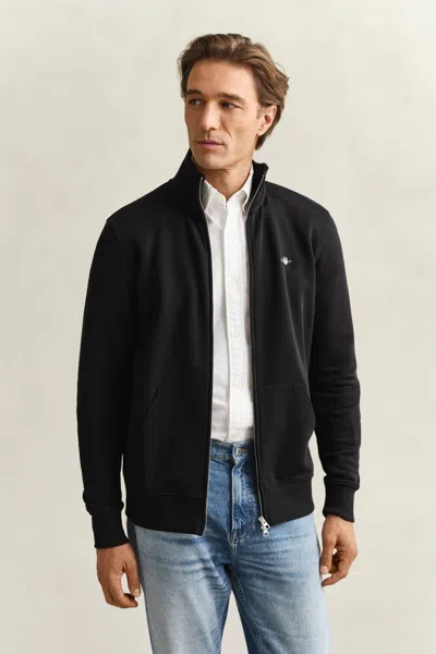 Gant Shield Zip Sweatshirt In Blue