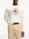 Gant Shield-graphic Sweater In White