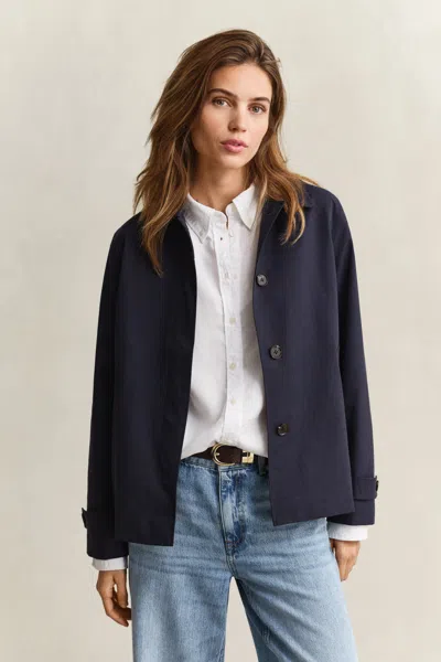 Gant Short Car Coat In Blue