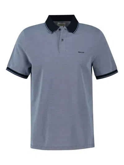 Gant Short-sleeve Polo Shirt In Blue