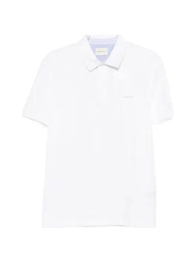 Gant Short-sleeve Polo Shirt In White