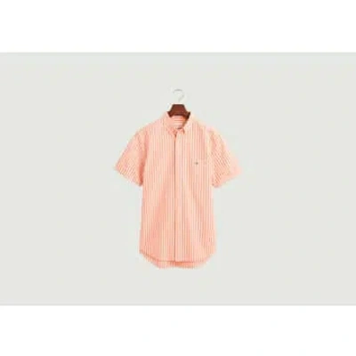 Gant Short-sleeved Shirt In Pink