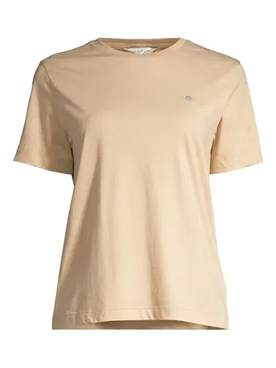 Gant Short-sleeved T-shirt In Nude