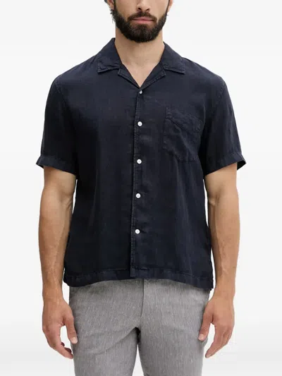 Gant Short-sleeve Camp-collar Shirt In Blue