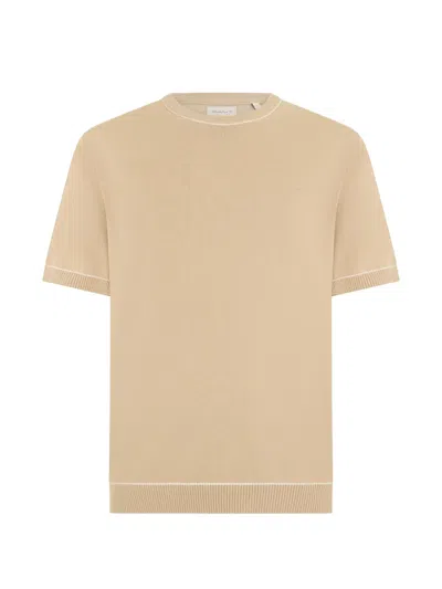 Gant Short-sleeve Crew-neck T-shirt In Brown