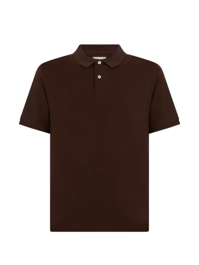 Gant Short-sleeve Polo Shirt In Brown