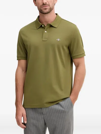 Gant Short-sleeve Polo Shirt In Green