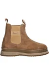 Gant Sistown Pull-tab Panelled Boots In Brown
