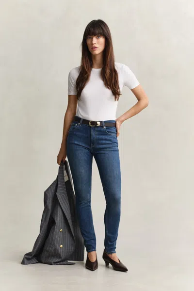 Gant Skinny Stretch Jeans In Blue