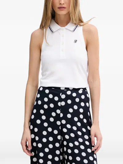 Gant Sleeveless Polo Top In White