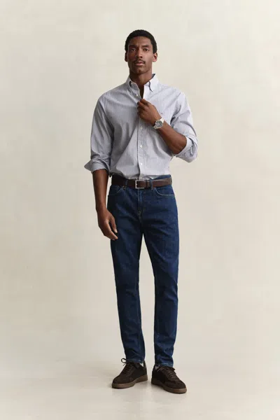 Gant Slim Fit Clean Wash Jeans In Blue
