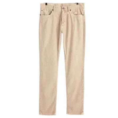Gant Slim Fit Cotton Linen Jeans In Neutrals