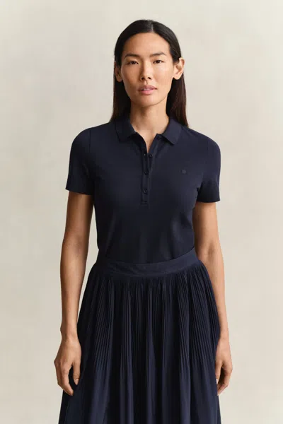 Gant Slim Fit Polo Shirt In Blue