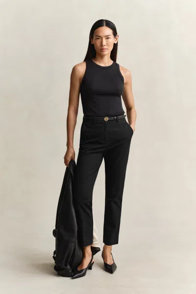 Gant Slim Fit Slacks In Black