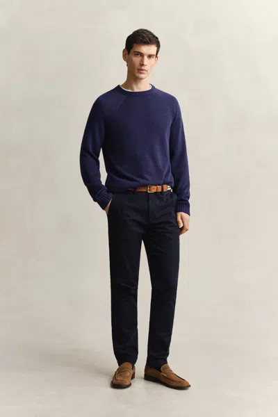 Gant Slim Fit Smart Chinos In Blue