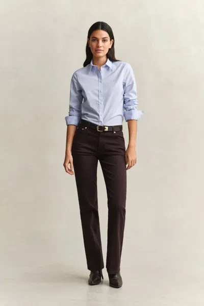 Gant Slim Flared Color Jeans In Brown