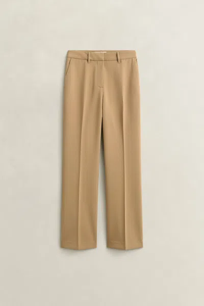 Gant Slim Flared Slacks In Black