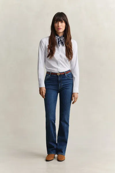 Gant Slim Flared Stretch Jeans In Blue