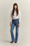 Gant Slim Flared Stretch Jeans In Blue