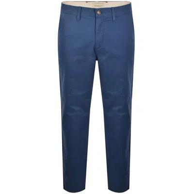 Gant Slim Light Canvas Chinos Blue