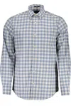 Gant Blue Cotton Men Shirt In Blue