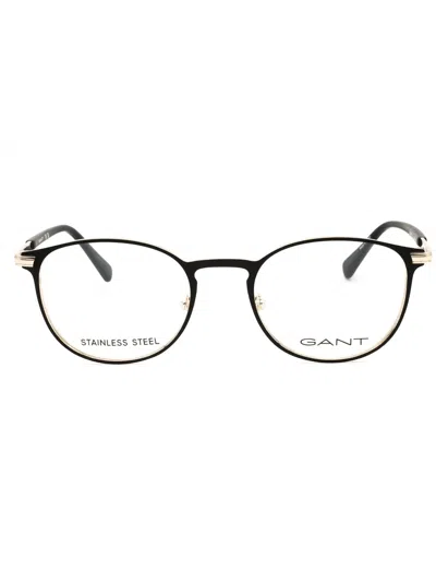 Gant Sophisticated Round Eyeglasses For Men In Black