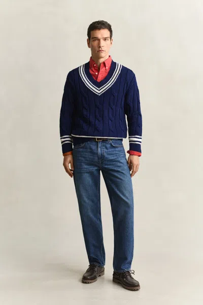 Gant Straight Fit Jeans In Blue