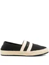 Gant Stripe-detail Flat Espadrilles In Black