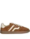 Gant Stripe-detail Panelled Sneakers In Brown